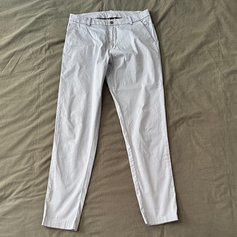 LULULEMON, Gray, ABC Slim Fit Trouser, Warpstreme, Size 32x34